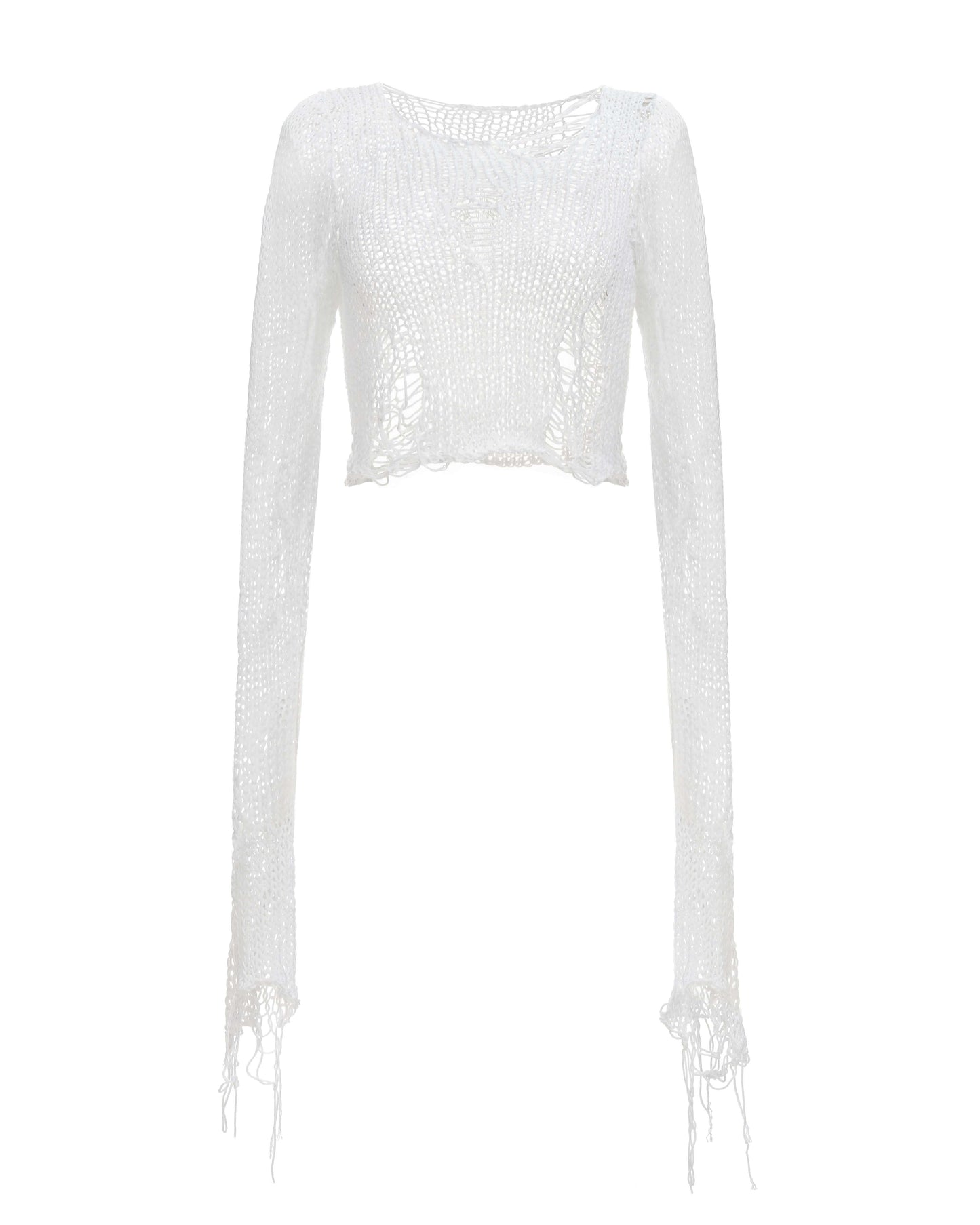 Crop top with random holes