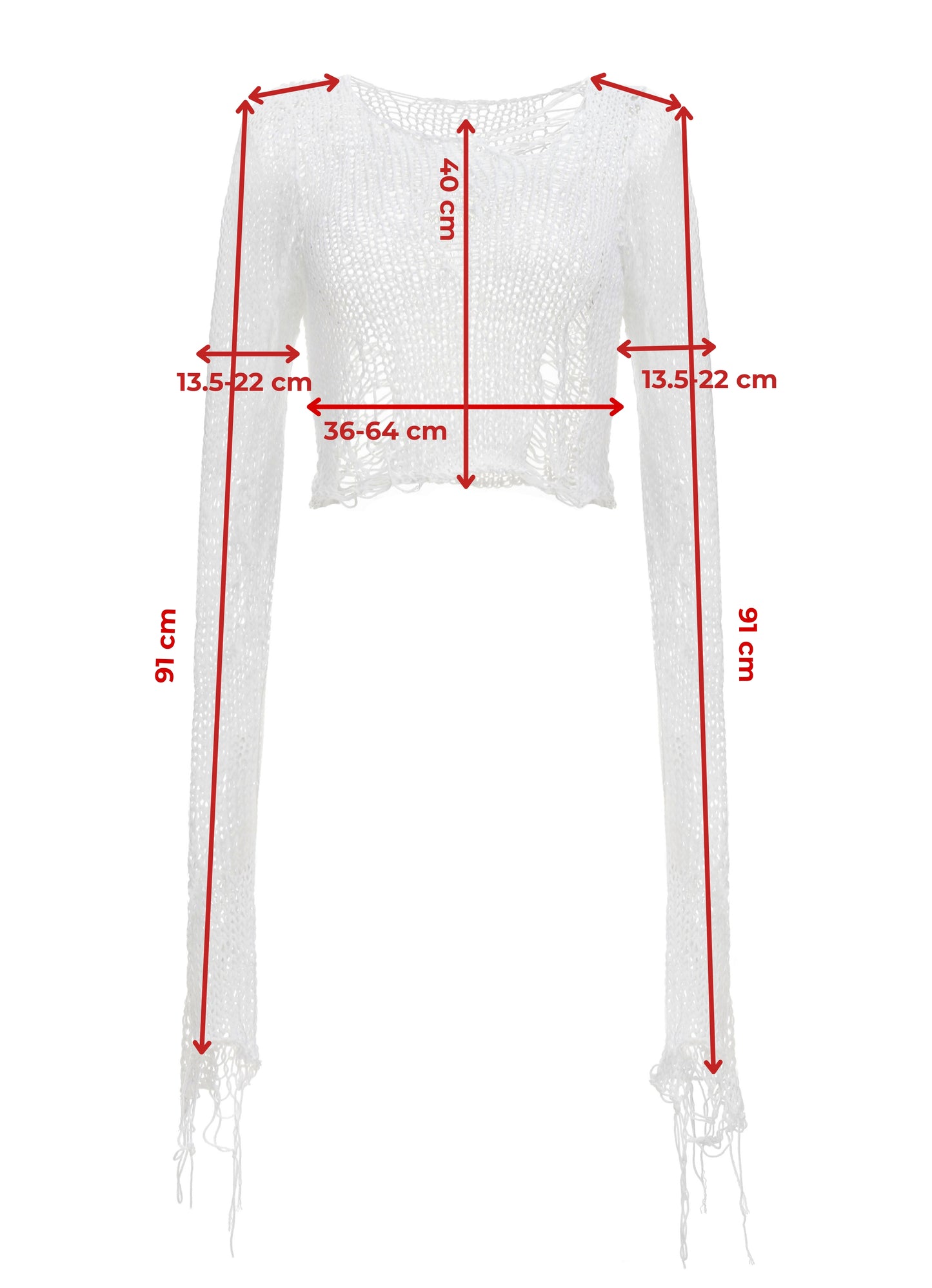 Crop top with random holes