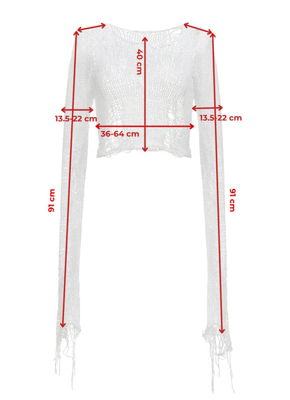 Crop top with random holes