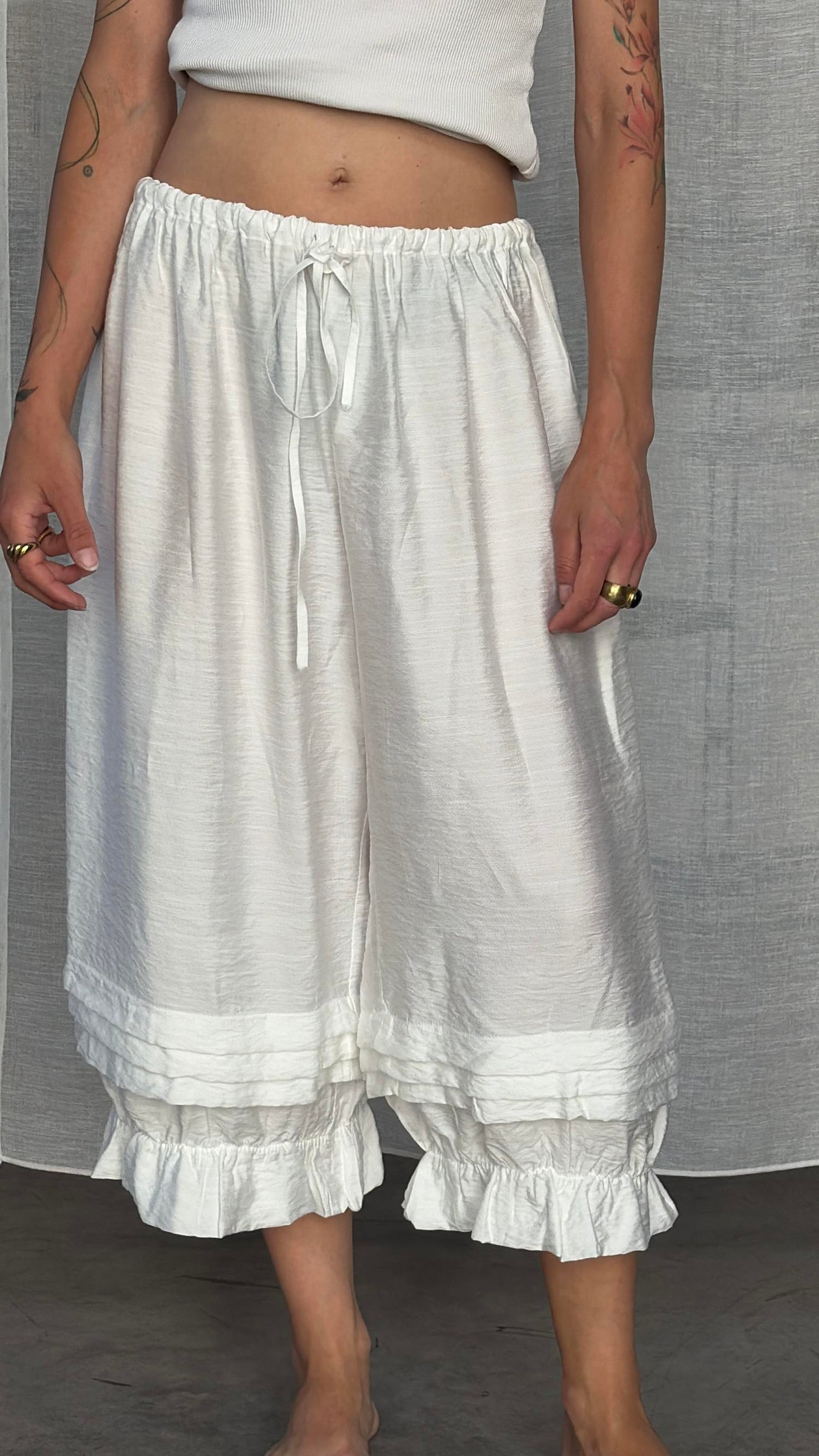 bloomers white long front
