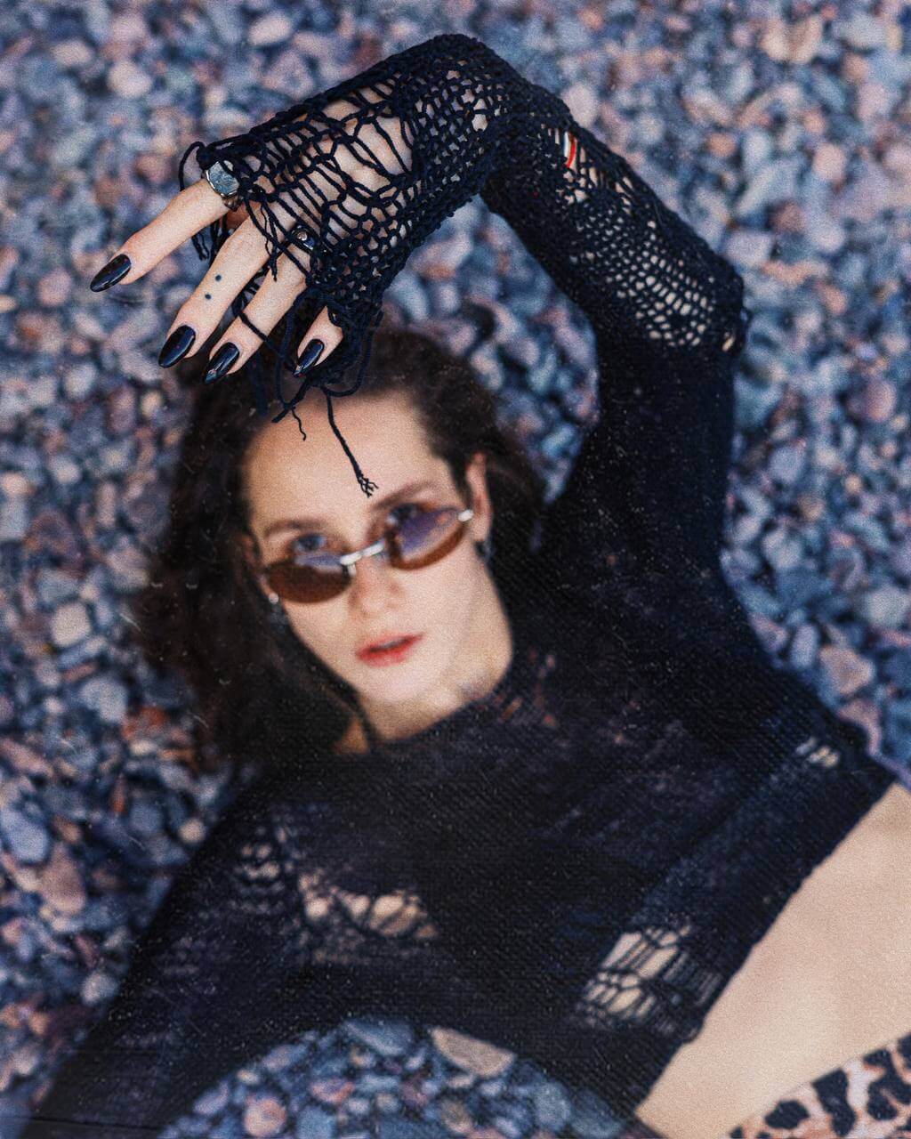 Crop top with random holes