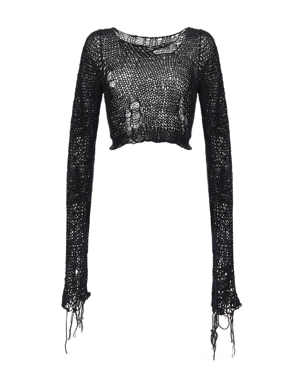 Crop top with random holes