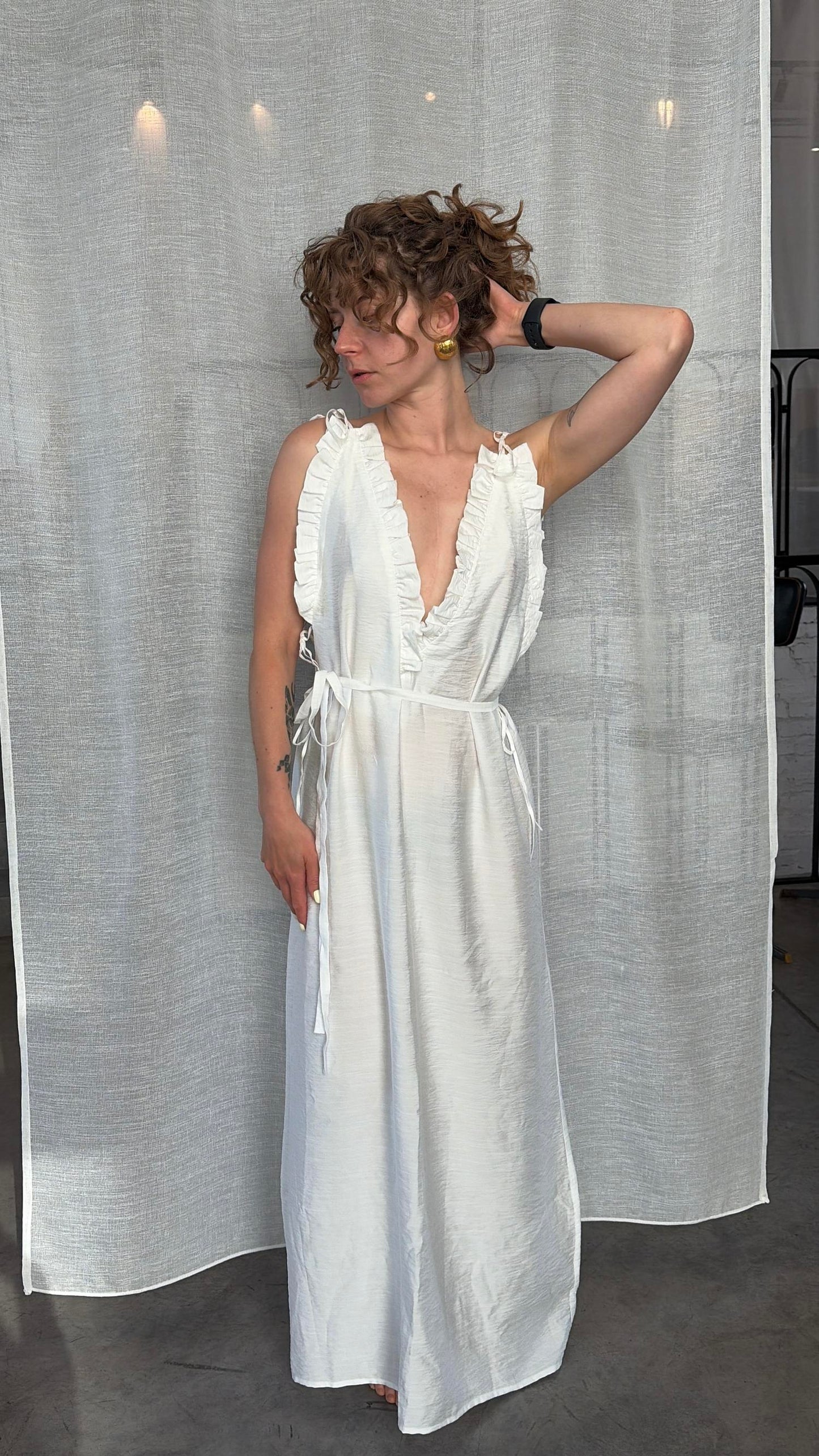 white long dress front